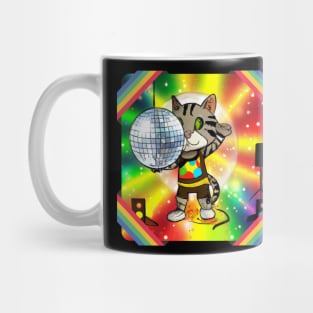 Alien Disco Mirrorball Cat Mug